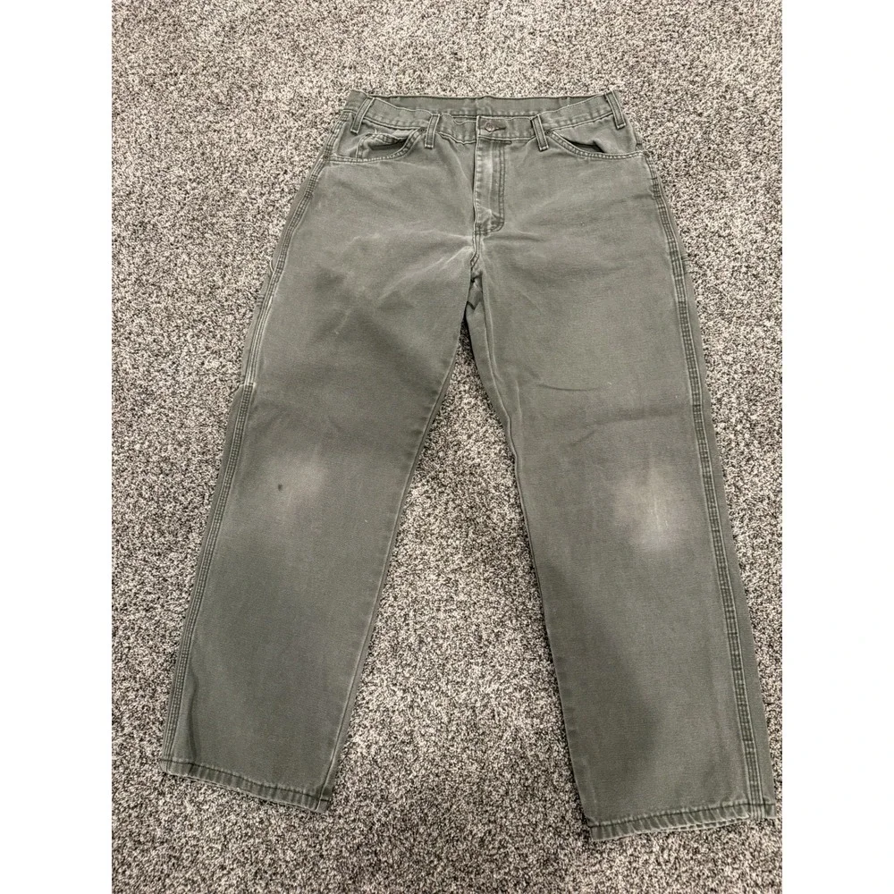 Dickies Carpenter Pants 32x29 Baggy Relaxed Workwear Utility Moss Green
